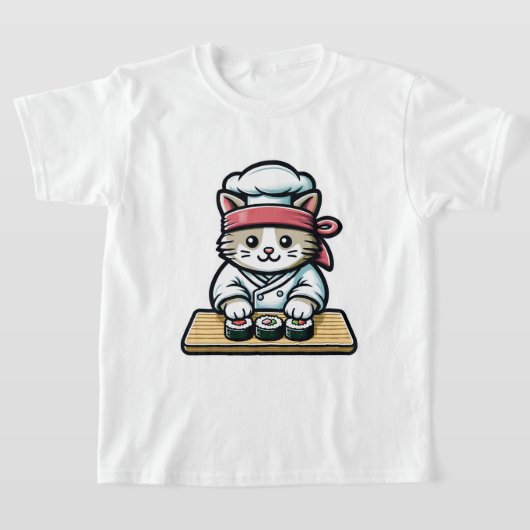 Sushi Cat - Schattigee & Grappige Kat Maken Sushi T-shirt (Laagn)