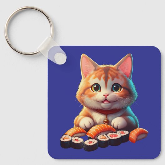 Sushi Cat Sleutelhanger (Voorkant)