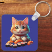 Sushi Cat Sleutelhanger (Achterkant)
