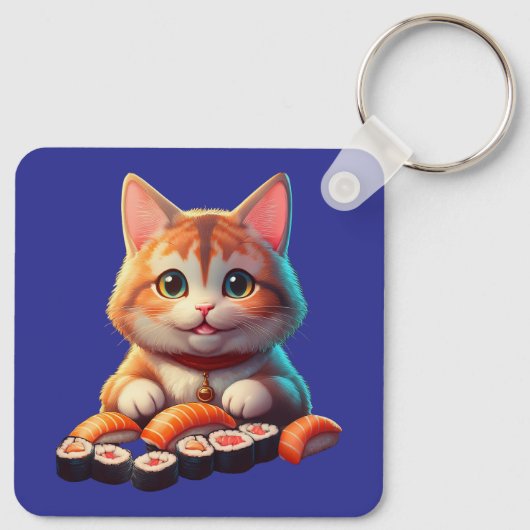 Sushi Cat Sleutelhanger (Achterkant)