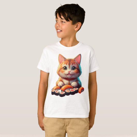 Sushi Cat T-shirt (Voorkant volledig)