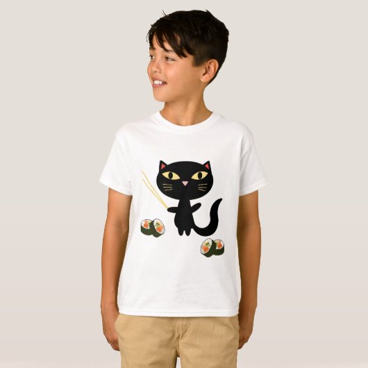 Sushi Cat T-shirt (Voorkant volledig)