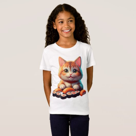 Sushi Cat T-shirt (Voorkant volledig)