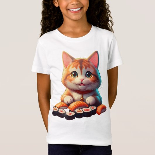 Sushi Cat T-shirt (Voorkant)