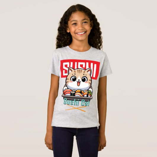 Sushi Cat T-shirt (Voorkant volledig)