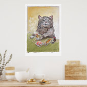 Sushi Cat Tempura Udon Poster (Keuken)