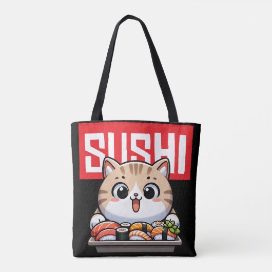 Sushi Cat Tote Bag (Achterkant)
