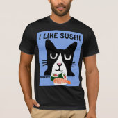 SUSHI CAT, TUXEDO Panda Kat T-Shirts (Voorkant)