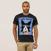 SUSHI CAT, TUXEDO Panda Kat T-Shirts (Voorkant volledig)