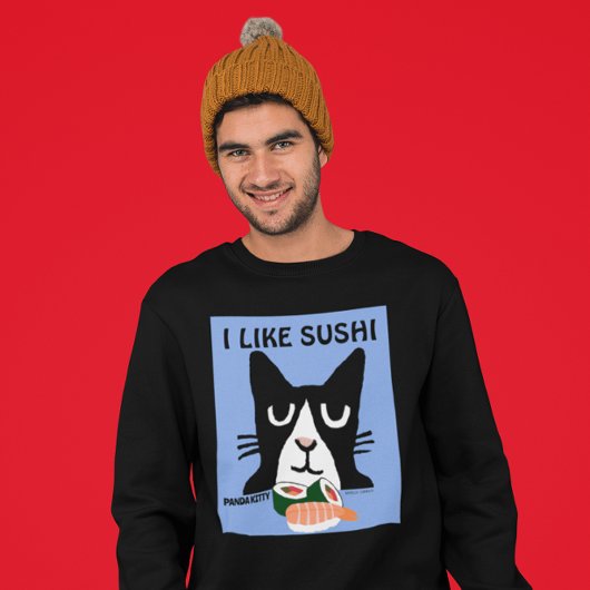 SUSHI CAT, TUXEDO Panda Kat T-Shirts
