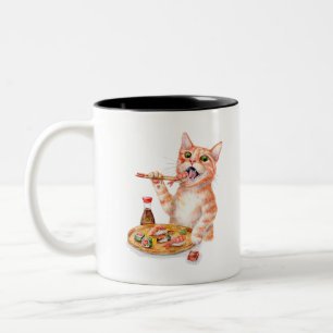 Sushi Cat Tweekleurige Koffiemok