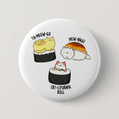 Sushi Cats Cute Sushi Pun Ronde Button 5,7 Cm (Voorkant)