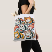 Sushi Cats Design voor een unieke Canvas tas (Dichtbij)