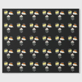 Sushi Cats Funny Sushi Pun Dark BG Cadeaupapier (Vlak)