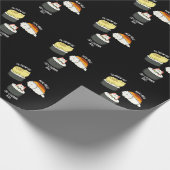 Sushi Cats Funny Sushi Pun Dark BG Cadeaupapier (Hoek)