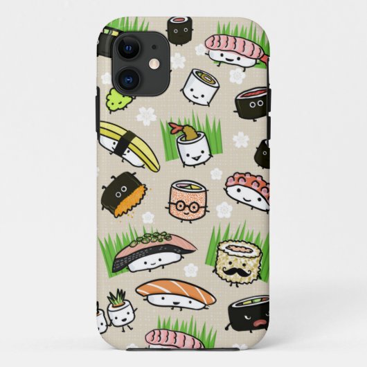 Sushi Characters Pattern Case-Mate iPhone Case (Achterkant)