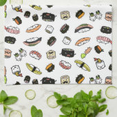 Sushi Characters Pattern Theedoek (Gevouwen)