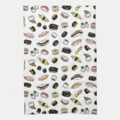 Sushi Characters Pattern Theedoek (Verticaal)