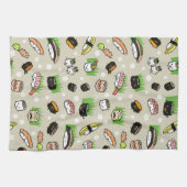 Sushi Characters Pattern Theedoek (Horizontaal)