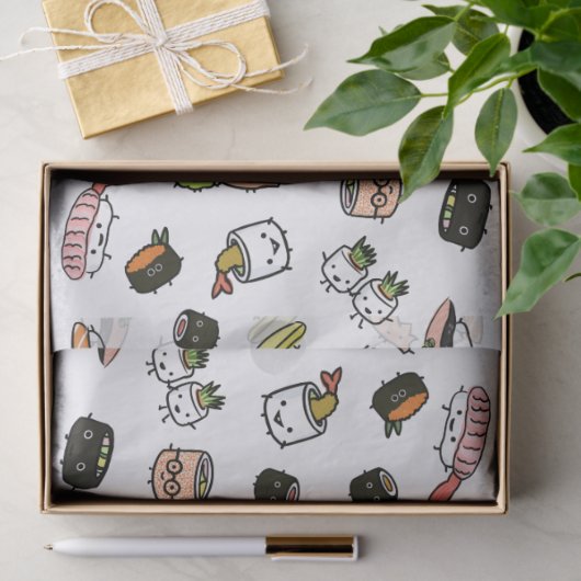 Sushi Characters Pattern Tissuepapier (Geschenk)