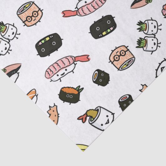 Sushi Characters Pattern Tissuepapier (Detail)