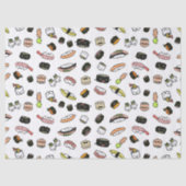 Sushi Characters Pattern Tissuepapier (Voorkant)