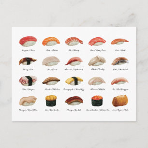 Sushi Chart Briefkaart