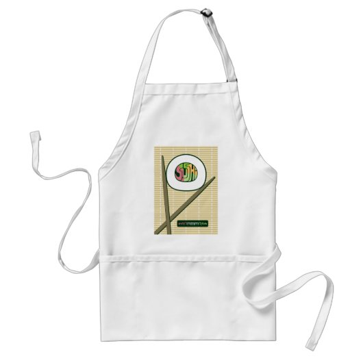 Sushi Chef Apron Standaard Schort (Voorkant)
