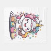 Sushi Chef Eenhoorn (1) Fleece Deken (Voorkant (Horizontaal))