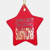 Sushi Chef Extraordinaire Keramisch Ornament (Links)