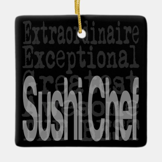 Sushi Chef Extraordinaire Ornament (Voorkant)
