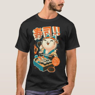 Sushi Chef Kat - Grappige Restaurant Kitty - Japan T-shirt
