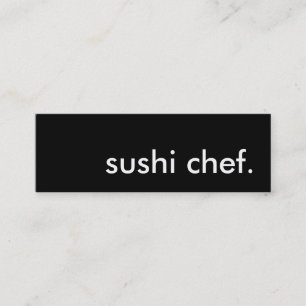 sushi chef. mini visitekaartje