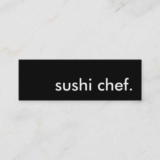 sushi chef. mini visitekaartje (Voorkant)