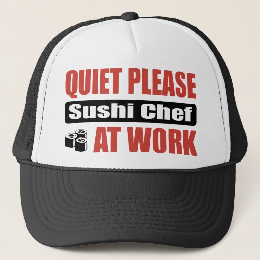 Sushi Chef op het werk Trucker Pet (Voorkant)