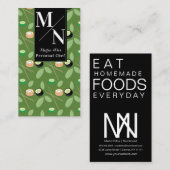 Sushi Chopsticks Greenery Pattern Visitekaartje (Voorkant / Achterkant)