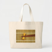 Sushi Chopsticks Sensei Masters Wood Bamboe Grote Tote Bag (Voorkant)