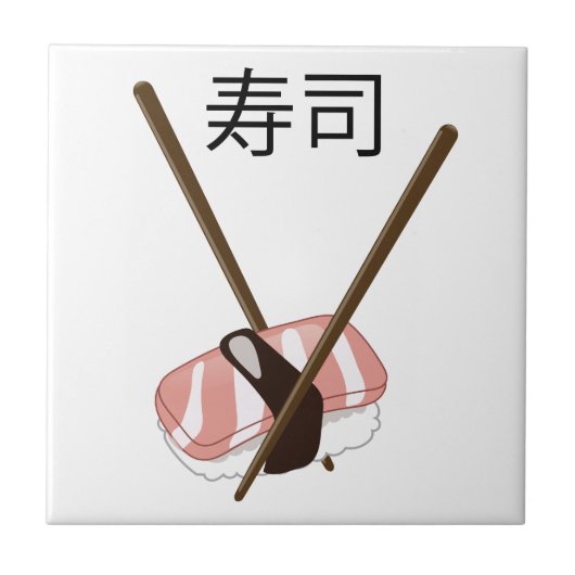 Sushi Chopsticks Tegeltje (Voorkant)