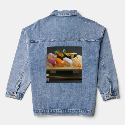 Sushi Classic – The Essence of Tradition in Denim Jacket (Achterkant)