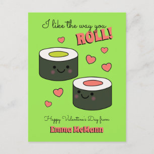 Sushi Classroom Valentijn Friendship Cute Kind Car Briefkaart