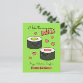 Sushi Classroom Valentijn Friendship Cute Kind Car Briefkaart (Staand voorkant)