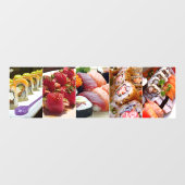 Sushi Collage Voedsel Zeevruchten Diner Raamsticker (Vel)