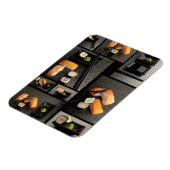 Sushi-collectie op zwarte achtergrond magneet (Linkerzijde)