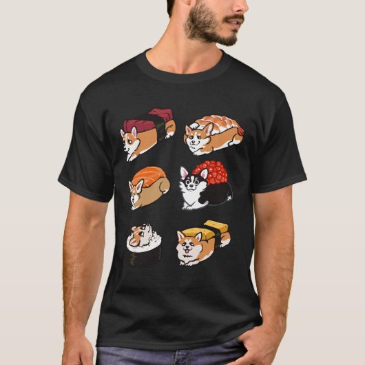 Sushi Corgi T-shirt (Voorkant)