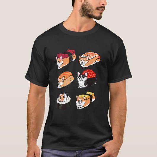 Sushi Corgi T-shirt (Voorkant)