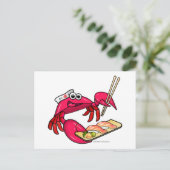 Sushi Crab Briefkaart (Staand voorkant)