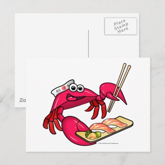 Sushi Crab Briefkaart (Voorkant / Achterkant)