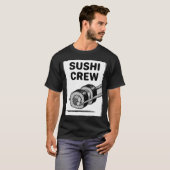 Sushi Crew Eetstok Japans Grappig T-shirt (Voorkant volledig)