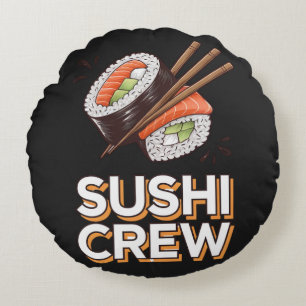 Sushi Crew Rond Kussen