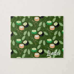 Sushi Cucumber Rolls Greenery Asian Food Legpuzzel